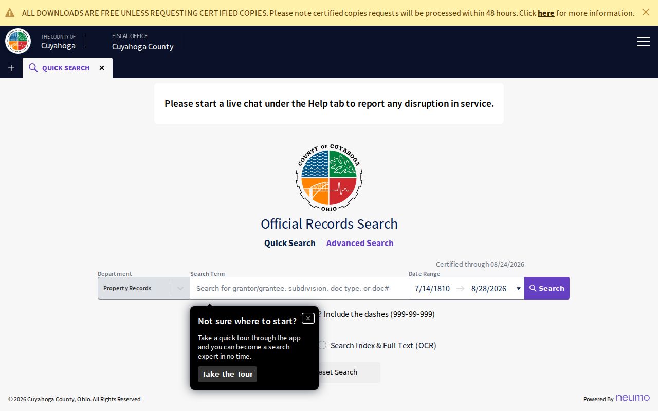 South Euclid residents directory Cuyahoga Recorder official records search