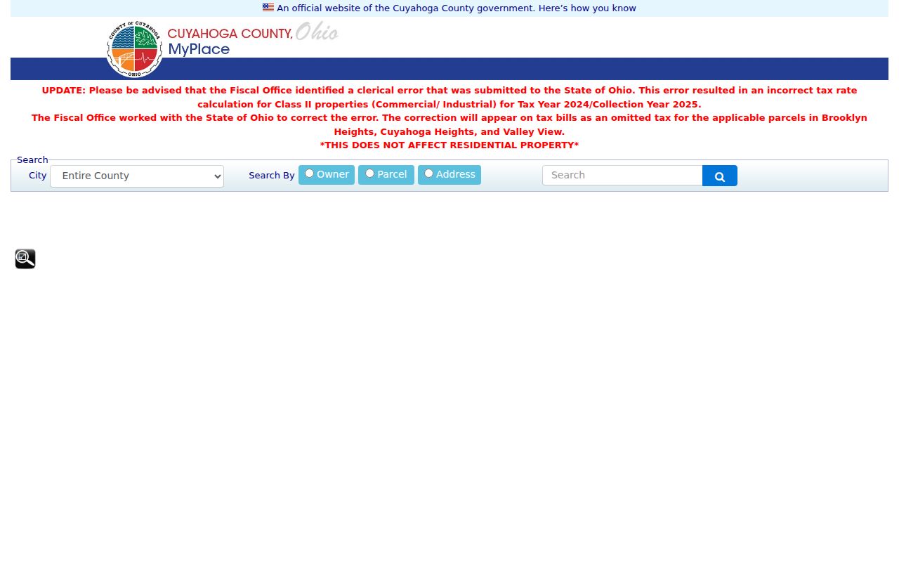 South Euclid residents directory Cuyahoga County MyPlace property search